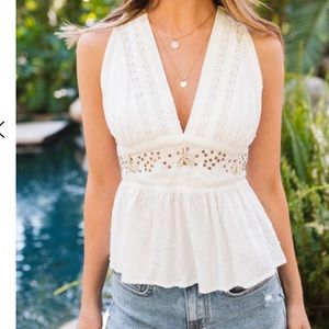 White halter top